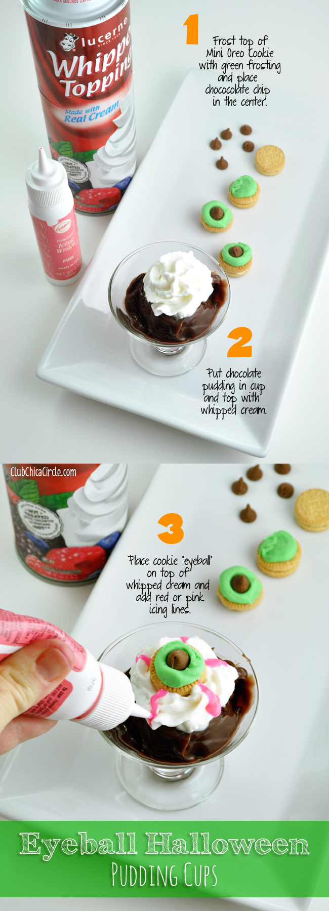 Eyeball Pudding Cups for Halloween DIY