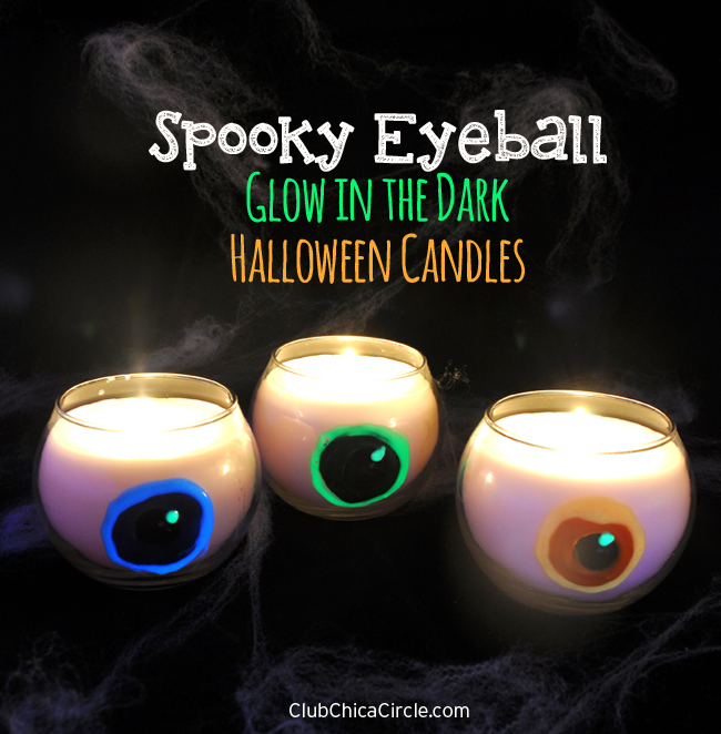 Glow in the Dark Spooky Eyeball Candles DIY