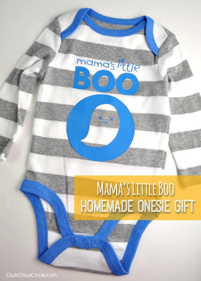Homemade Onesie Baby Gift Idea with Silhouette Iron On Transfer