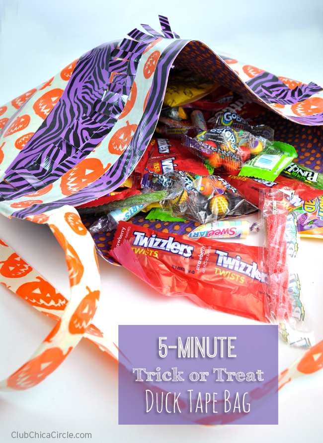 Homemade Trick or Treat Duck Tape bag craft