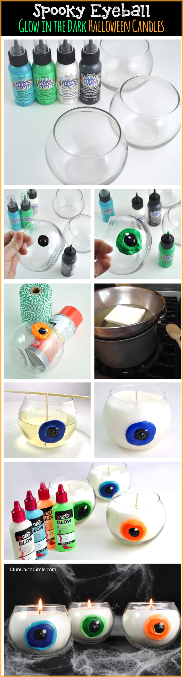 How to Make Spooky Glow in the Dark Halloween Candles