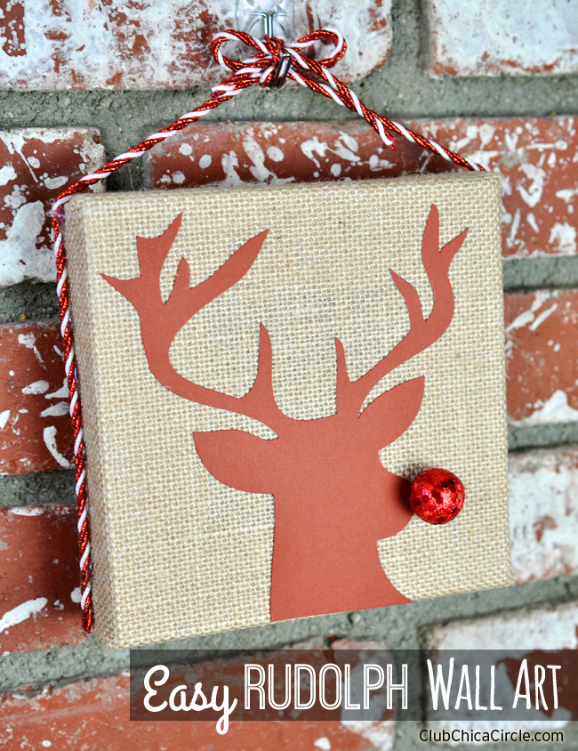 Easy Rudolph Wall Art Craft Idea