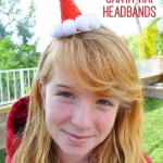 Homemade Santa Hat Headbands Craft with Foam Cone
