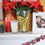Homemade holiday garland for mantel decor