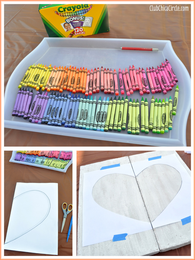 Easy Rainbow Crayons Craft