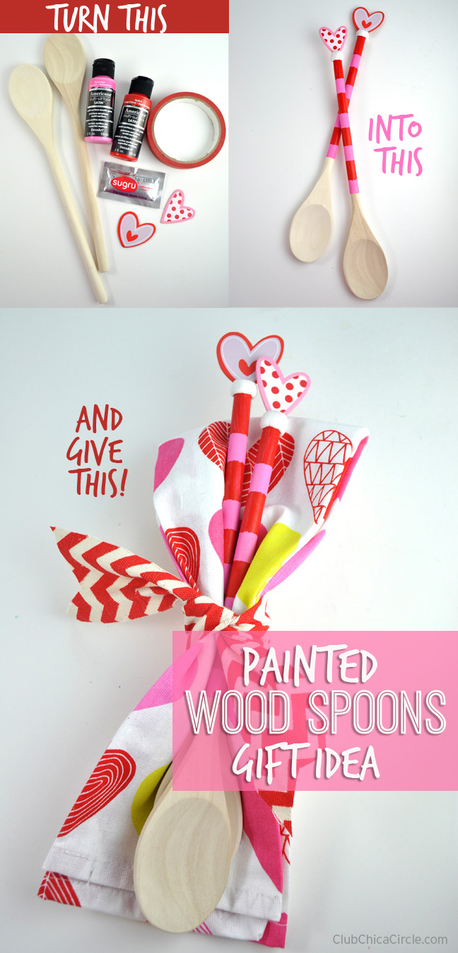 Painted Wood Spoons Homemade Gift Idea for Mom