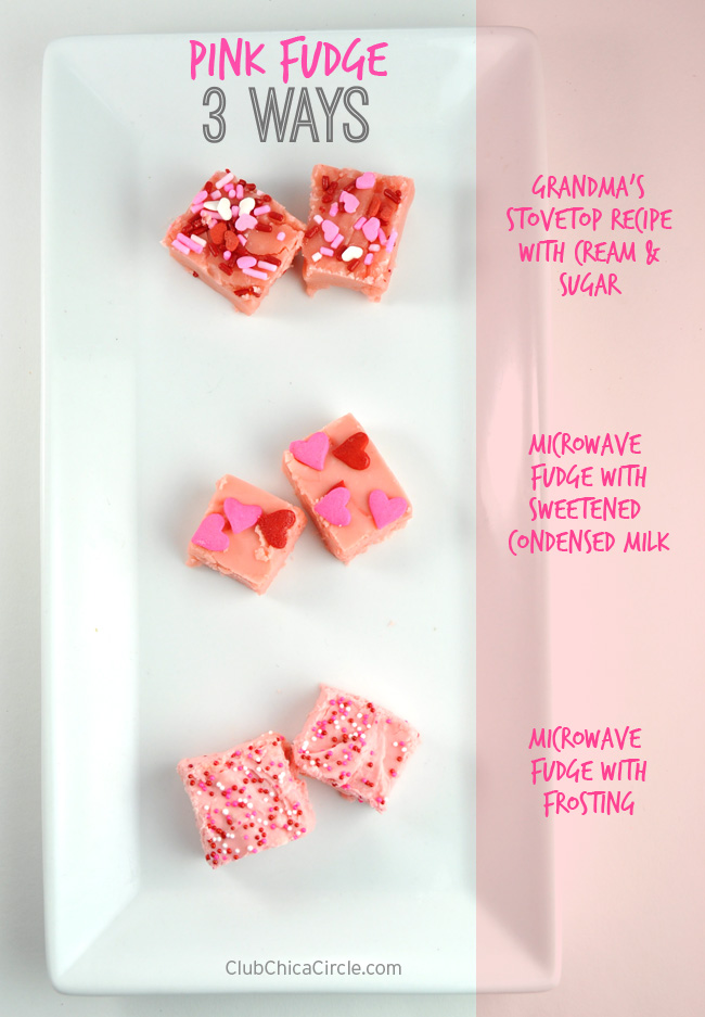 3 ways to make pink fudge