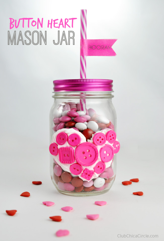 Easy Button Heart Craft for Kids