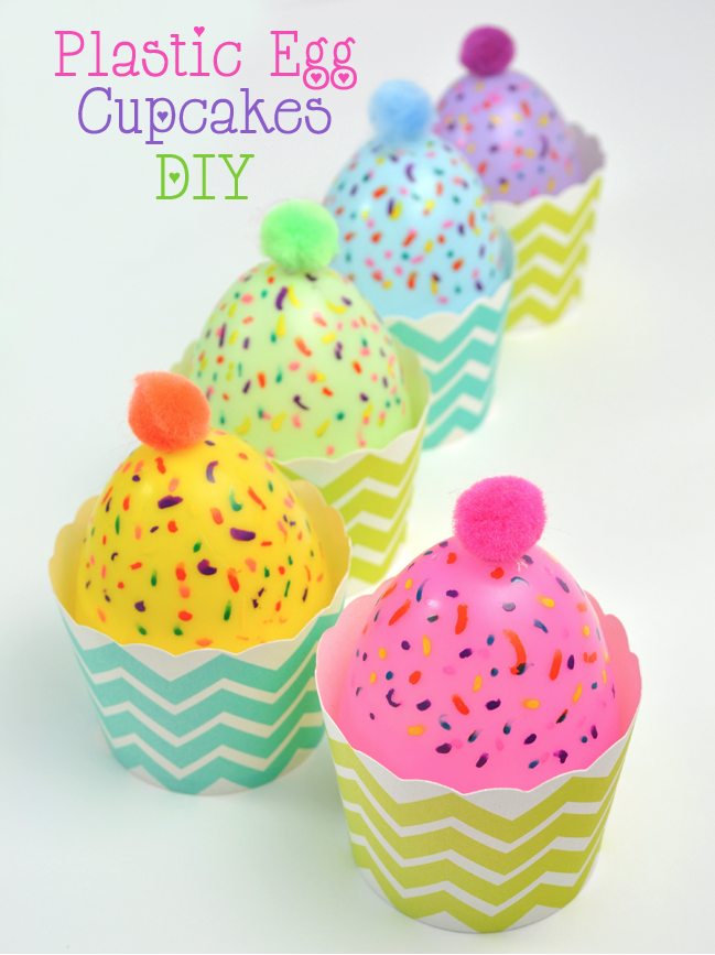 Plastic Egg Cupcakes DIY