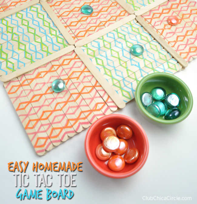 Easy Homemade TIC TAC TOE Game Board  Club Chica Circle - where crafty is  contagious