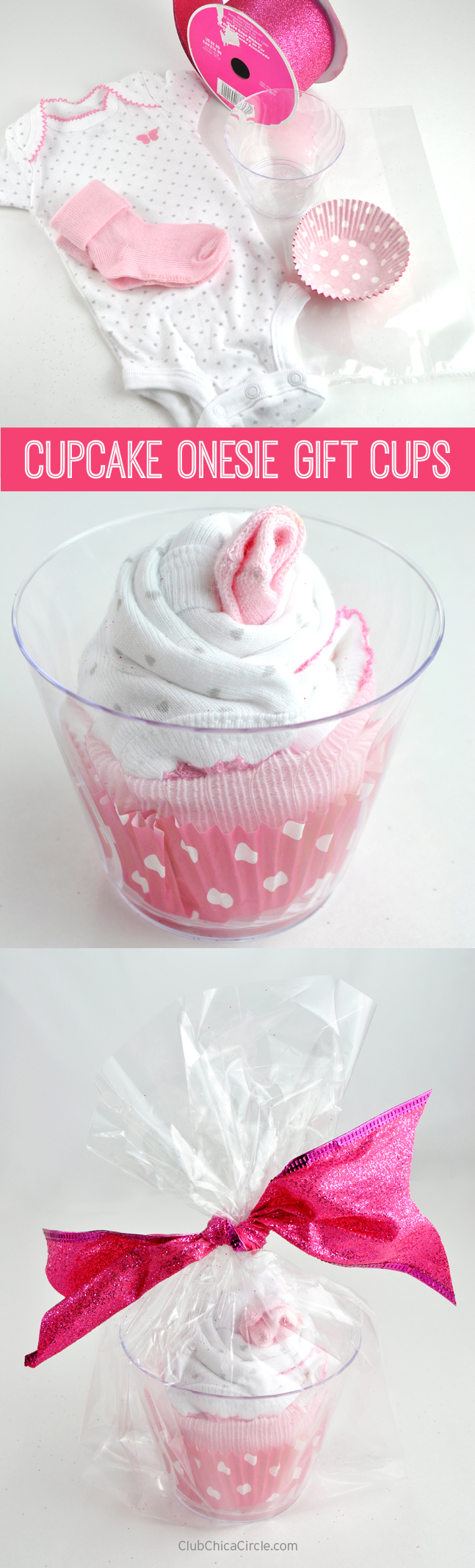 cupcake onesie gift cups @clubchicacircle