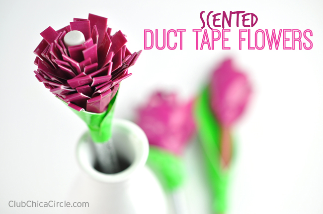 duck tape pencil flowers craft for kids