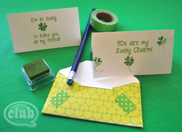 shamrock-stationery-homemade-stamps