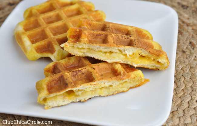 Easy Cheese Biscuits Made in Waffle Iron in less than 3 Minutes
