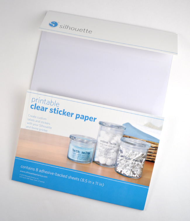 Silhouette Clear Sticker Paper Craft Idea