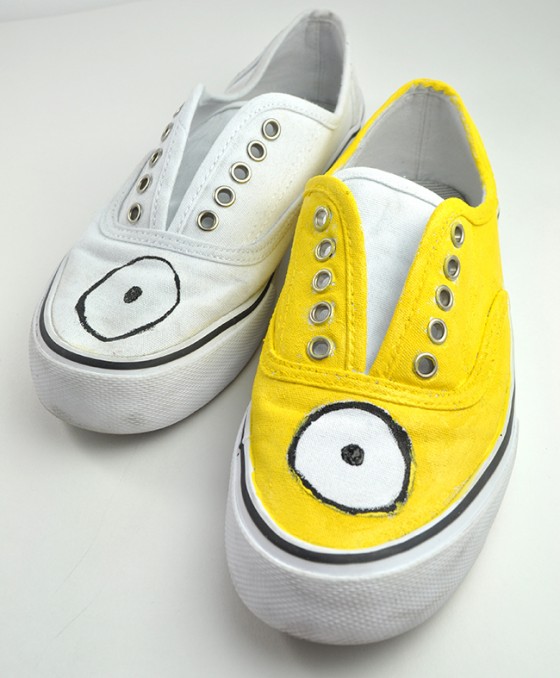 Minion Hand-Painted Shoes for Back-to-School Fashion | Club Chica ...