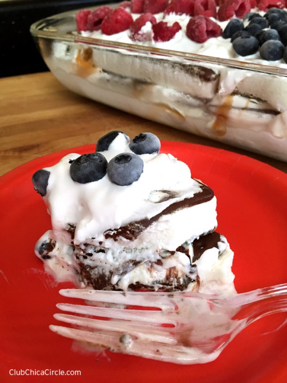 Patriotic Ice Cream Lasagna Club Chica Circle where crafty is contagious