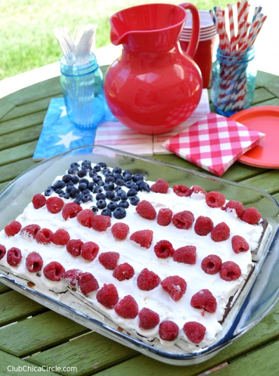 Patriotic Ice Cream Lasagna Club Chica Circle where crafty is