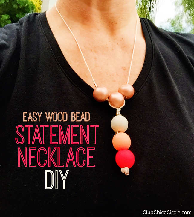 Wooden on sale chunky necklace