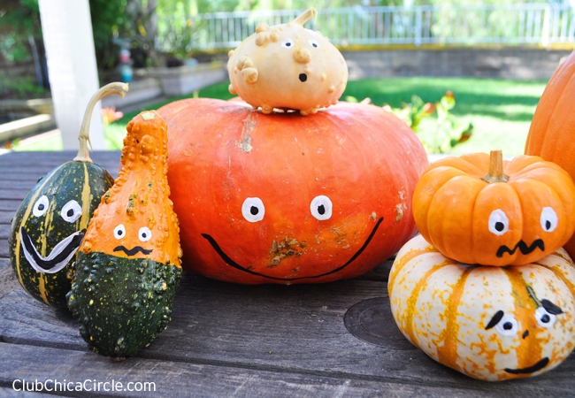Painted gourds craft idea for kids