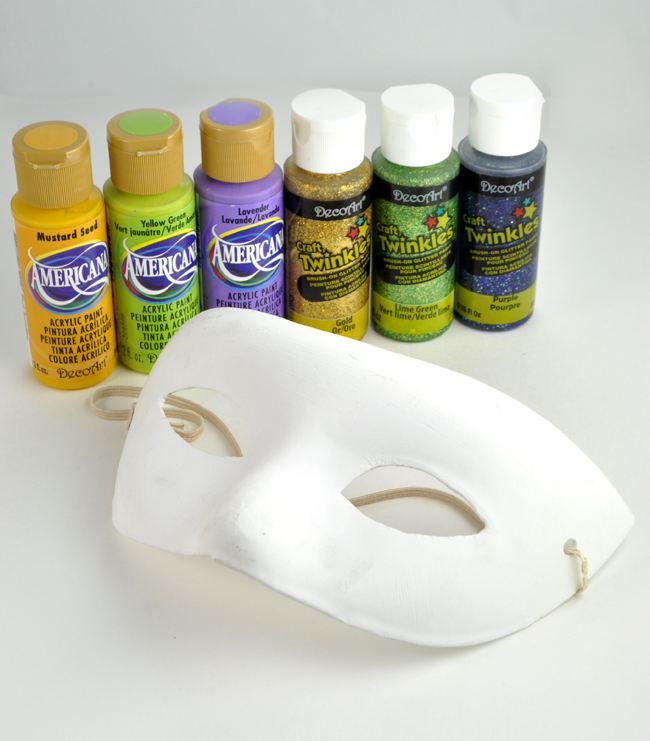 Painted masquerade mask step 1