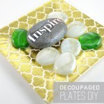 decoupage gold plate easy DIY craft idea