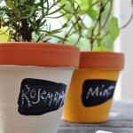 herb garden painted pots @clubchicacircle
