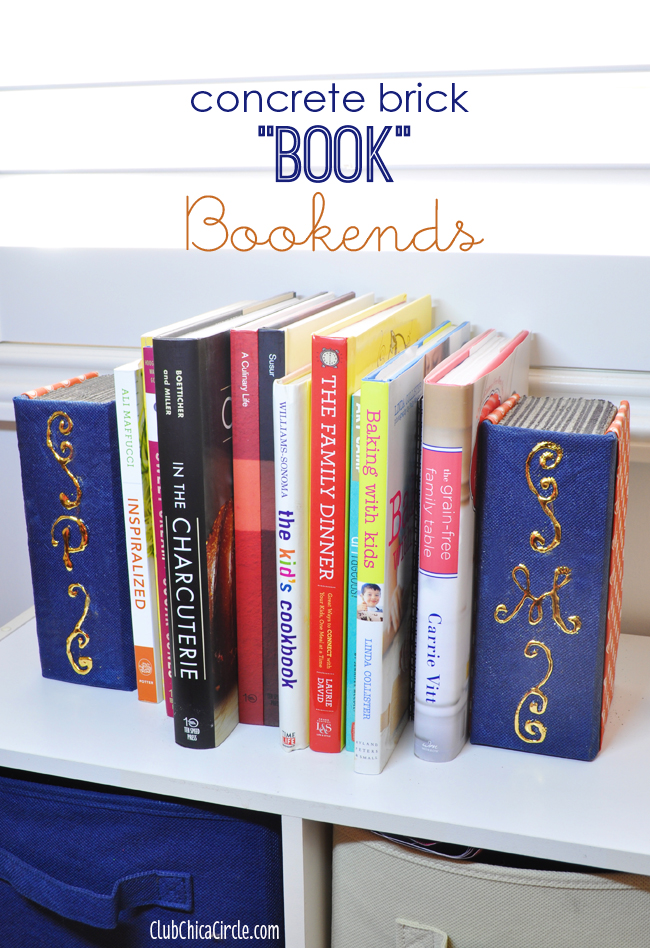 Concrete Brick Book Bookends Diy