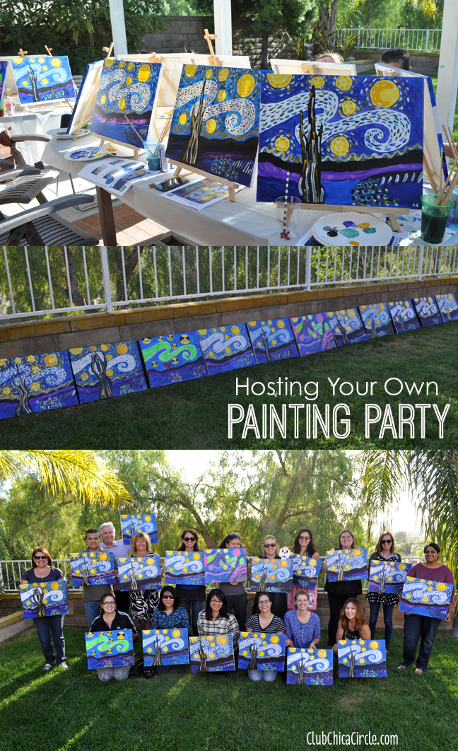 How to Host Your Own Paint and Sip Party! - KeryB.com  Wine and paint  night, Wine paint party, Paint and sip