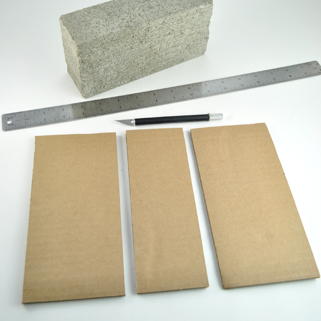 How to make Book concrete brick bookends step 1