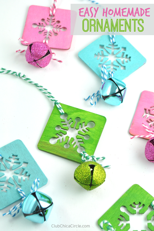 Easy Homemade Painted Snowflake Ornaments