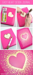 Easy Heart Design Journal | Club Chica Circle - where crafty is contagious