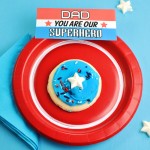 DAD You Are My Superhero Captain America Cookies @clubchicacircle