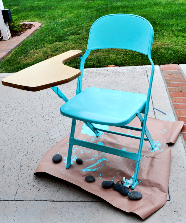 Turn a vintage chair into modern furniture with high gloss paint