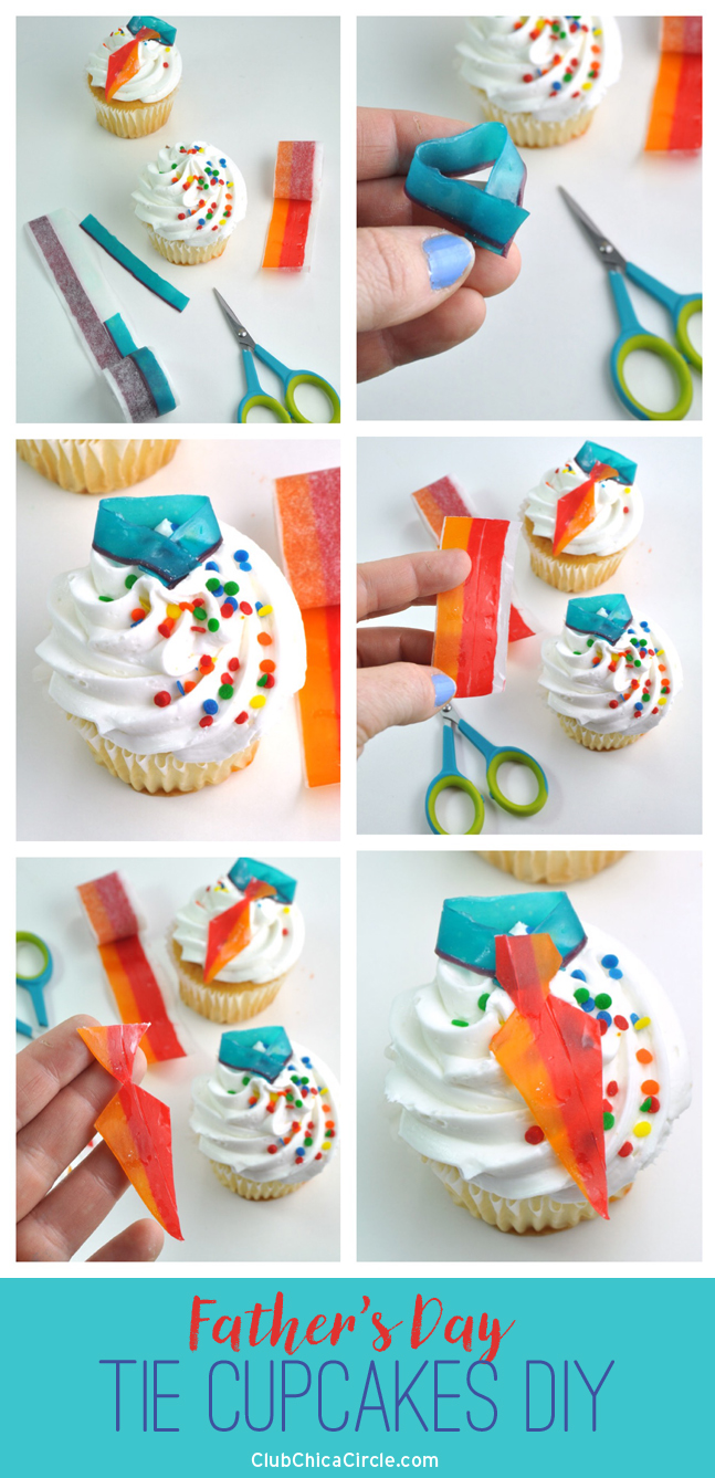 Easy Father's Day Tie Cupcakes #BakeryBecause