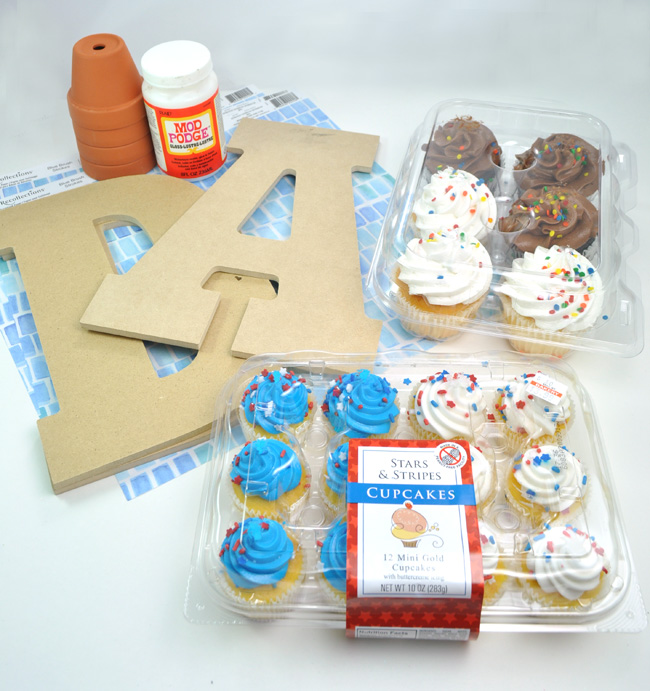 Father's Day Cupcake Party Display supplies