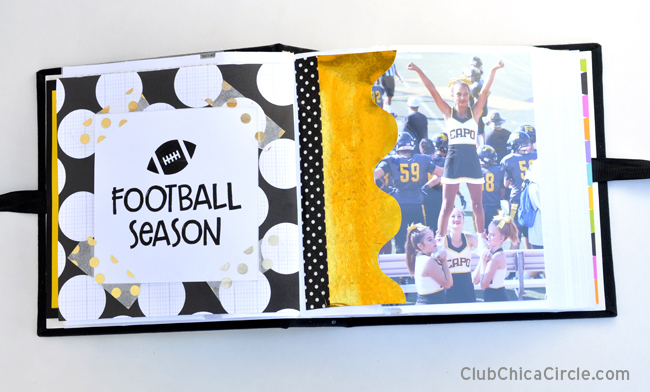 Football season cheer memory book design