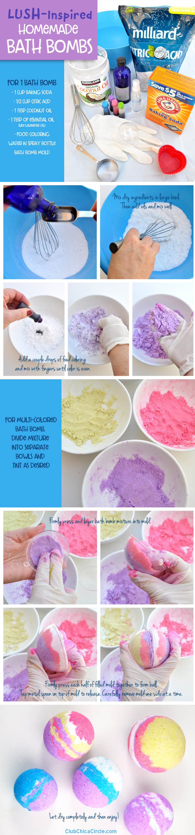 how to make bath bombs like lush