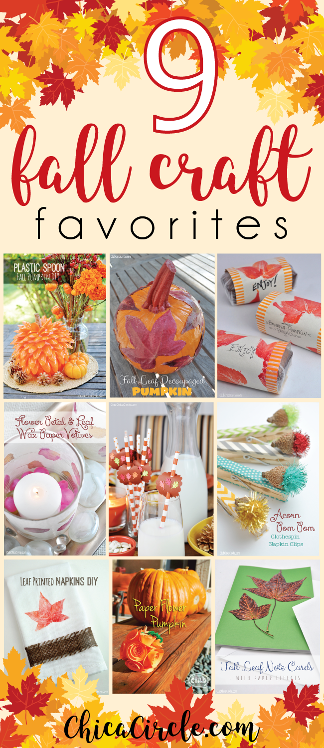 Fall Craft Ideas - 9 Fall Craft Favorites - Club Chica Circle