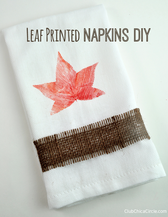 Fall Craft Ideas Leaf Napkins DIY