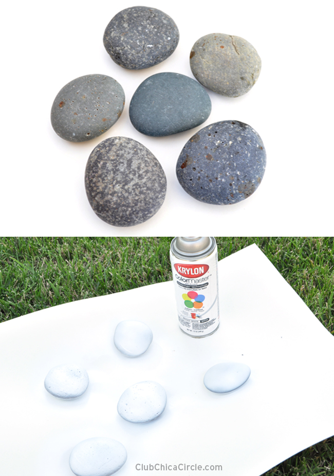 Painting Rocks with Markers