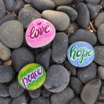 pretty hand lettered painted rocks easy teen craft with markers