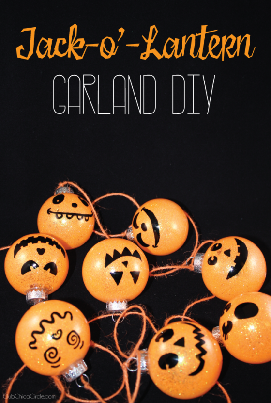 Jacko’Lantern Ornaments Halloween Garland DIY Club Chica Circle