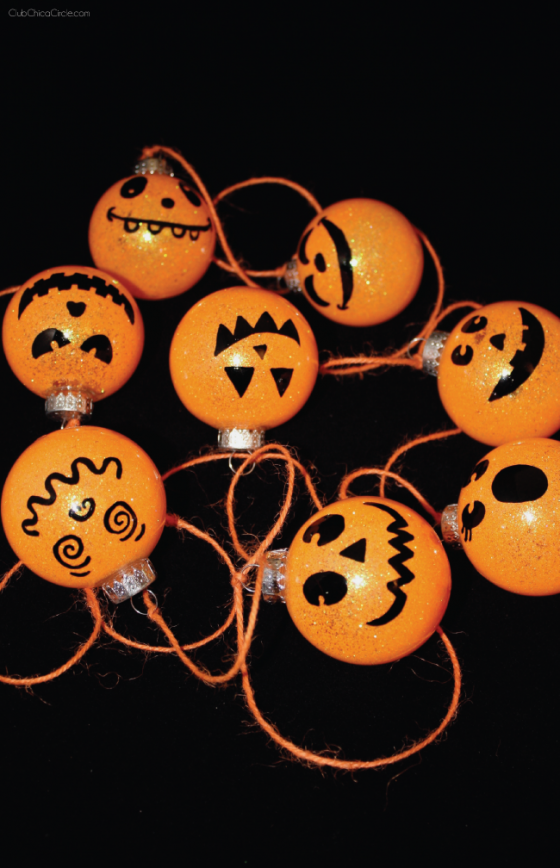 Jacko’Lantern Ornaments Halloween Garland DIY Club Chica Circle