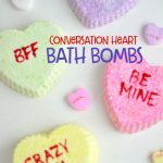 How to make homemade conversation heart bath bombs #tweencraftidea