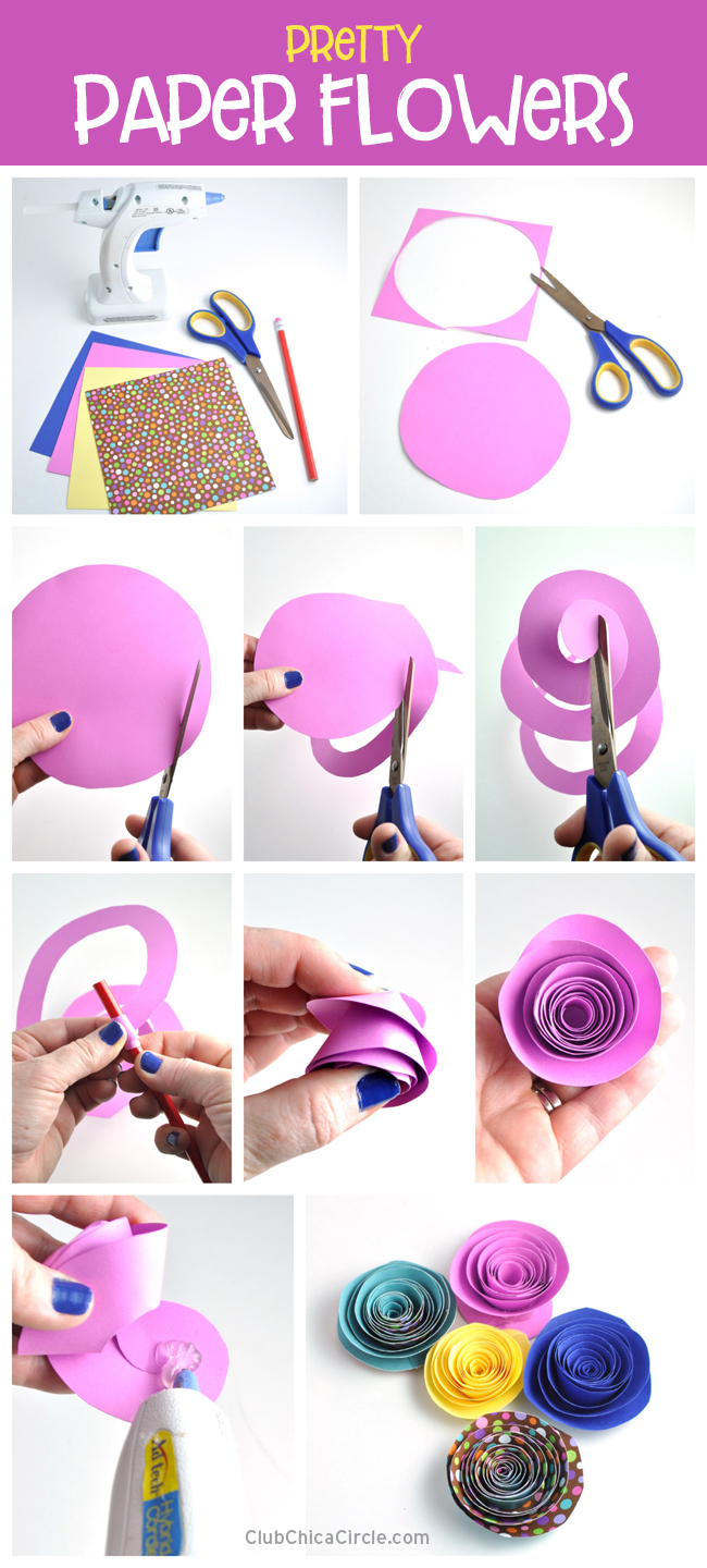 Pretty Paper Flower DIY  Club Chica Circle - where crafty is