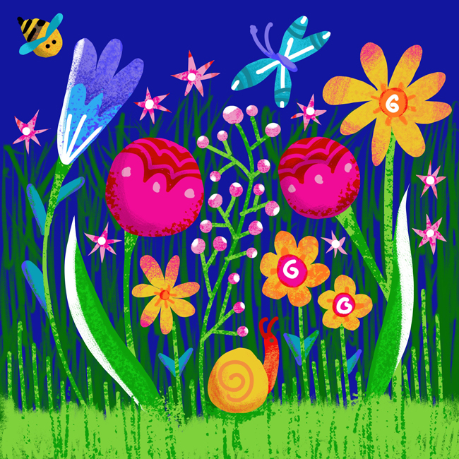 flower illustration in procreate